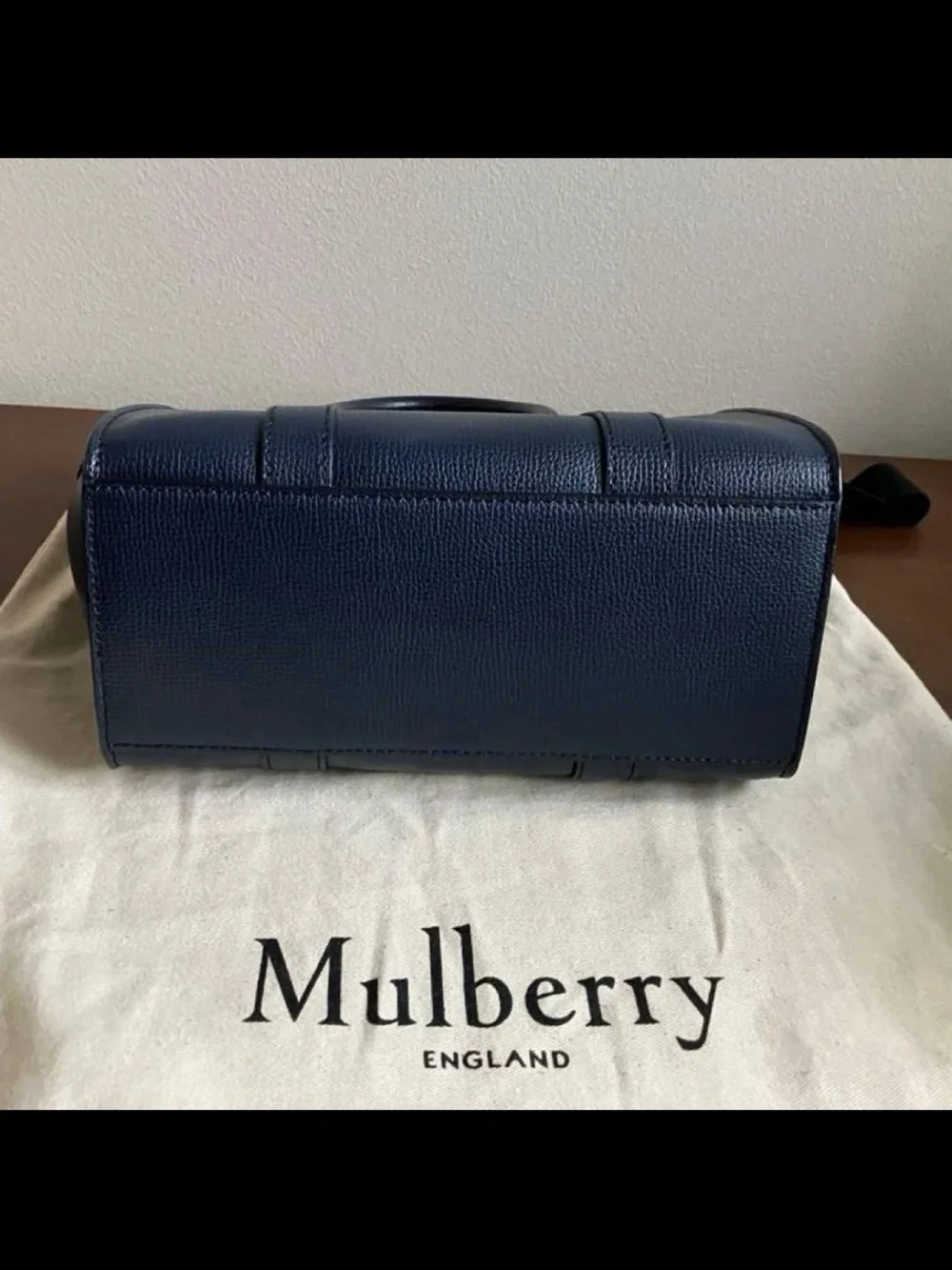 Mulberry Navy Leather Small Tote Bag